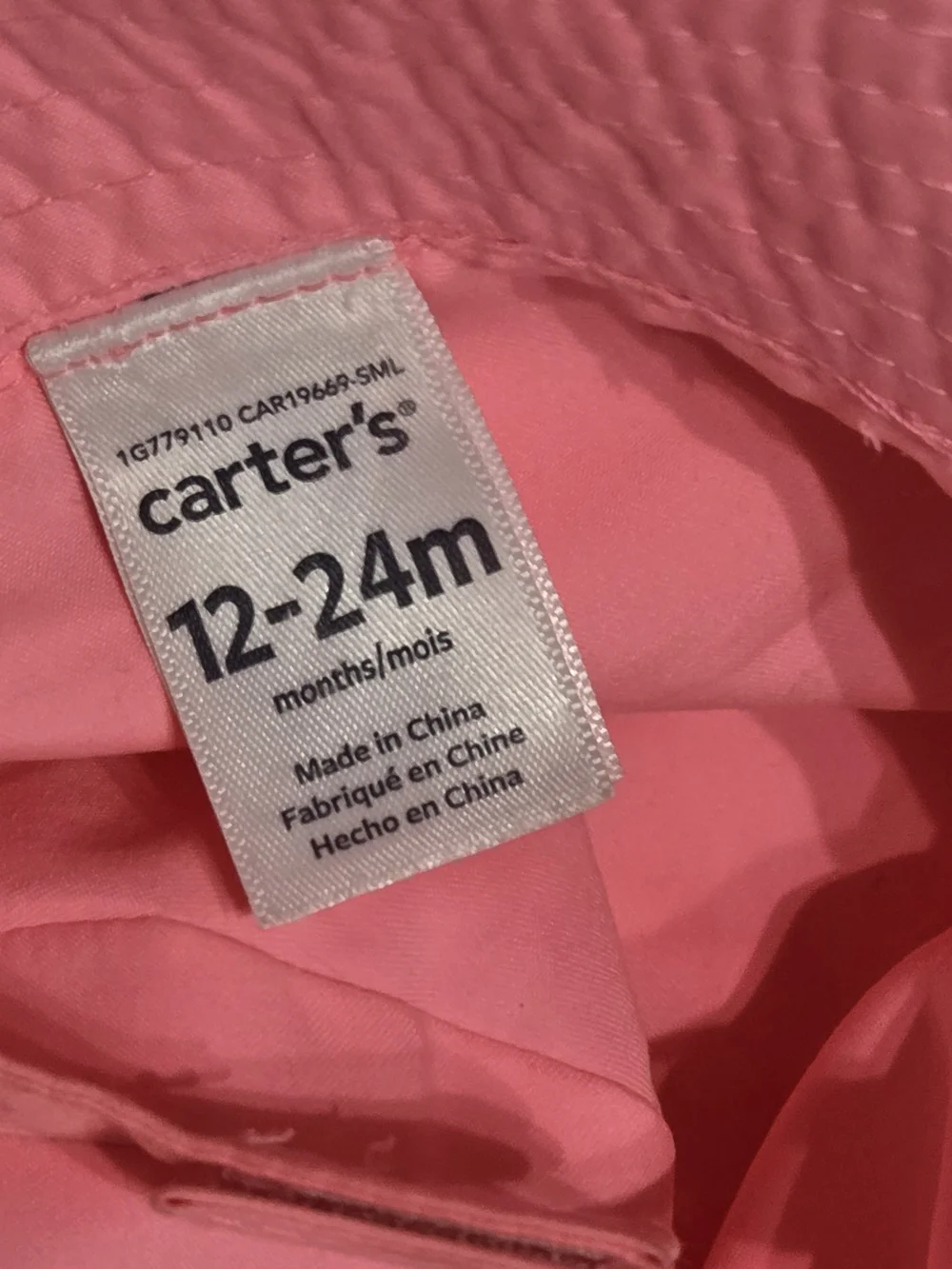 Carter's Coral-Pink Ruffle Tankini Set with Embroidered Cover-Up and Hat